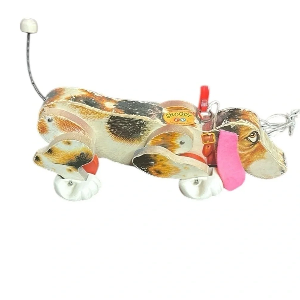 Fisher-Price Snoopy Dog Pull Toy with Red and Black Accents